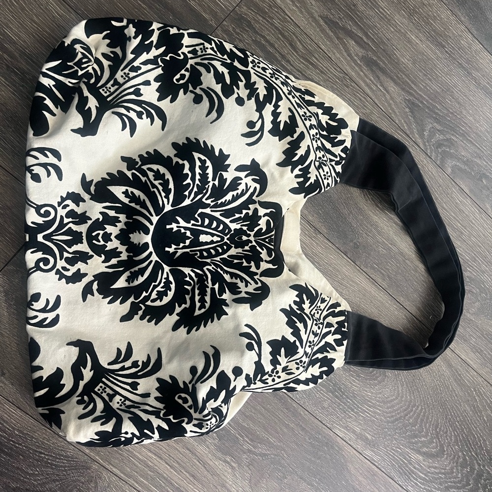 Black and White Patterned Women's Bag